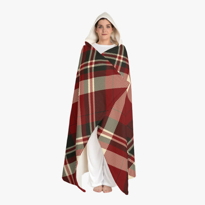 PLAID CAR HOODED BLANKET