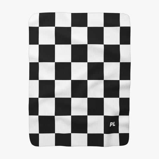 CHECKERED SHERPA FLEECE THROW