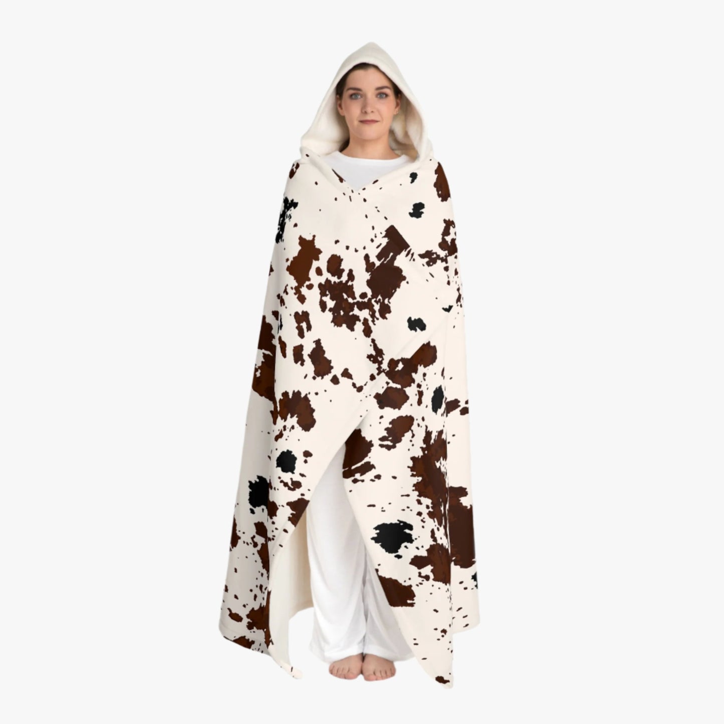 COWHIDE CAR HOODED BLANKET