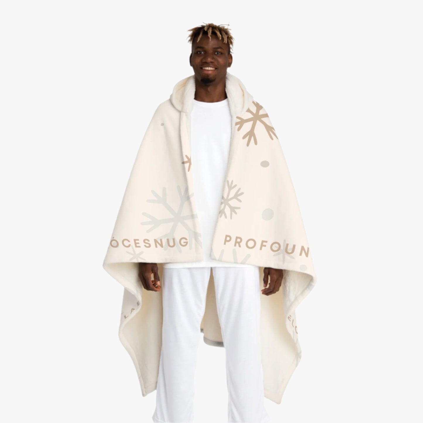 SNOWFLAKES PL X VELÓCESNUG CAR HOODED BLANKET