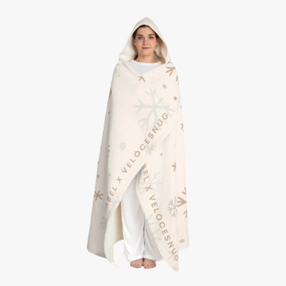 SNOWFLAKES PL X VELÓCESNUG CAR HOODED BLANKET