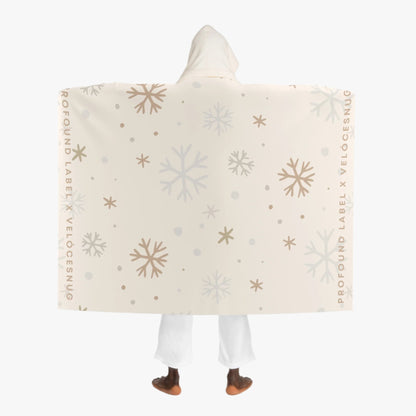 SNOWFLAKES PL X VELÓCESNUG CAR HOODED BLANKET