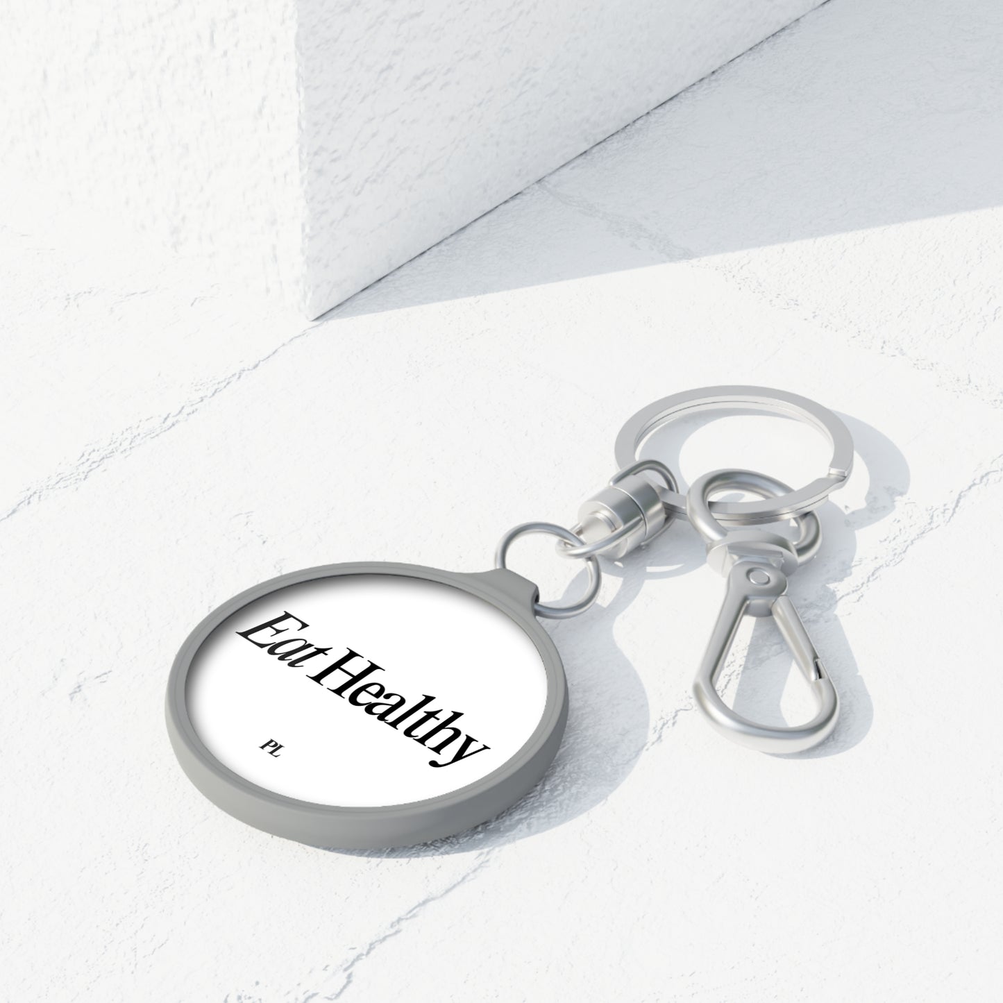 EAT HEALTHY KEYRING