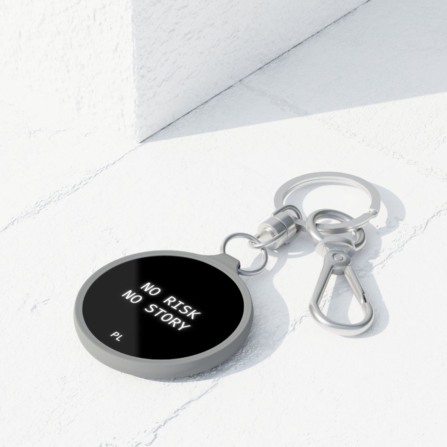 NO RISK NO STORY KEYRING