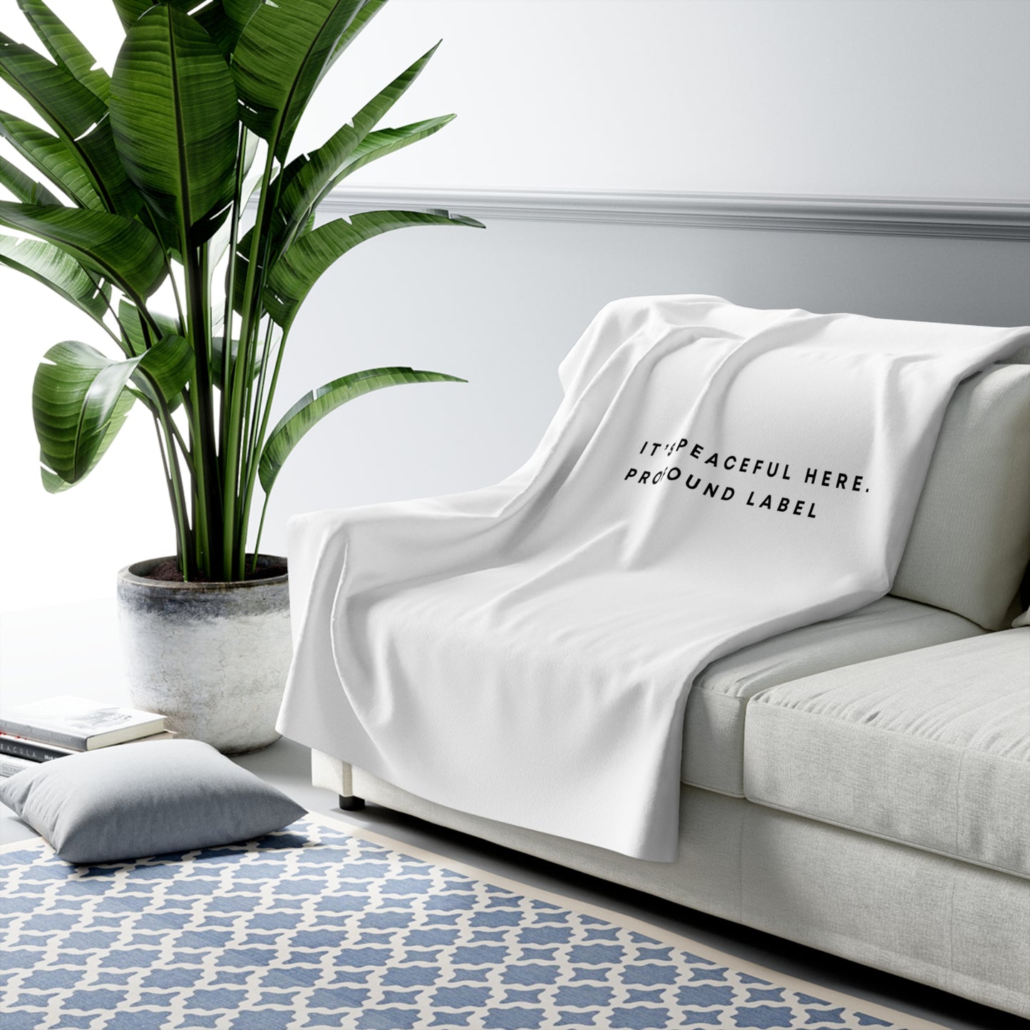 IT'S PEACEFUL HERE SHERPA FLEECE THROW