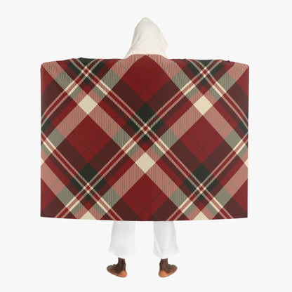 PLAID CAR HOODED BLANKET