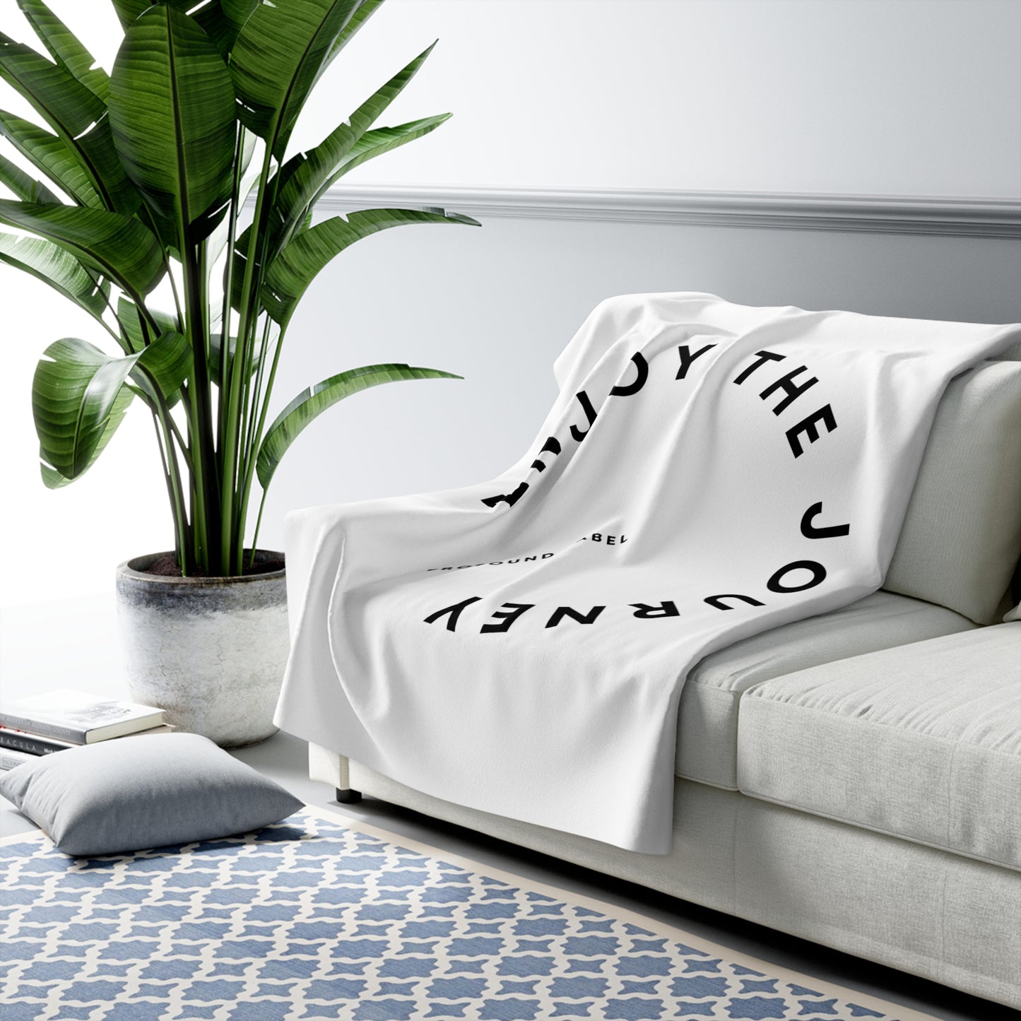ENJOY THE JOURNEY SHERPA FLEECE THROW