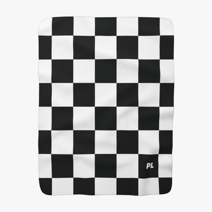 CHECKERED SHERPA FLEECE THROW